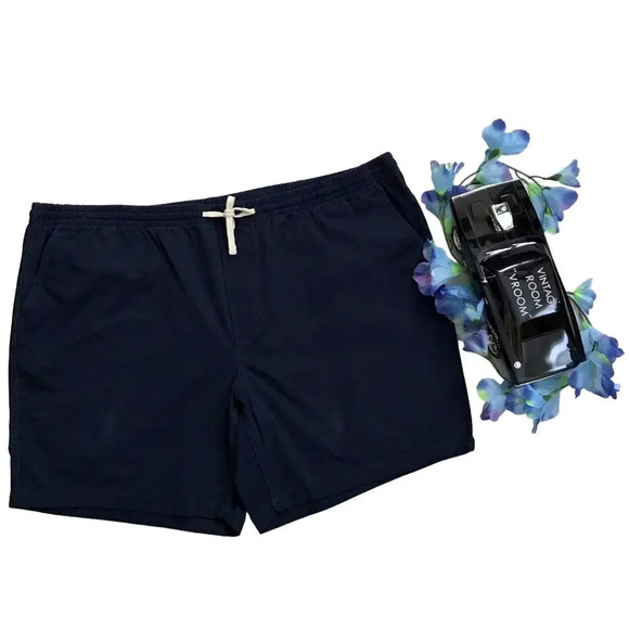 Lands' End NWOT Navy Pull On Shorts Men XXL (44-46) - Picture 1 of 11